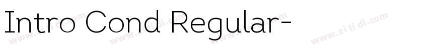 Intro Cond Regular字体转换